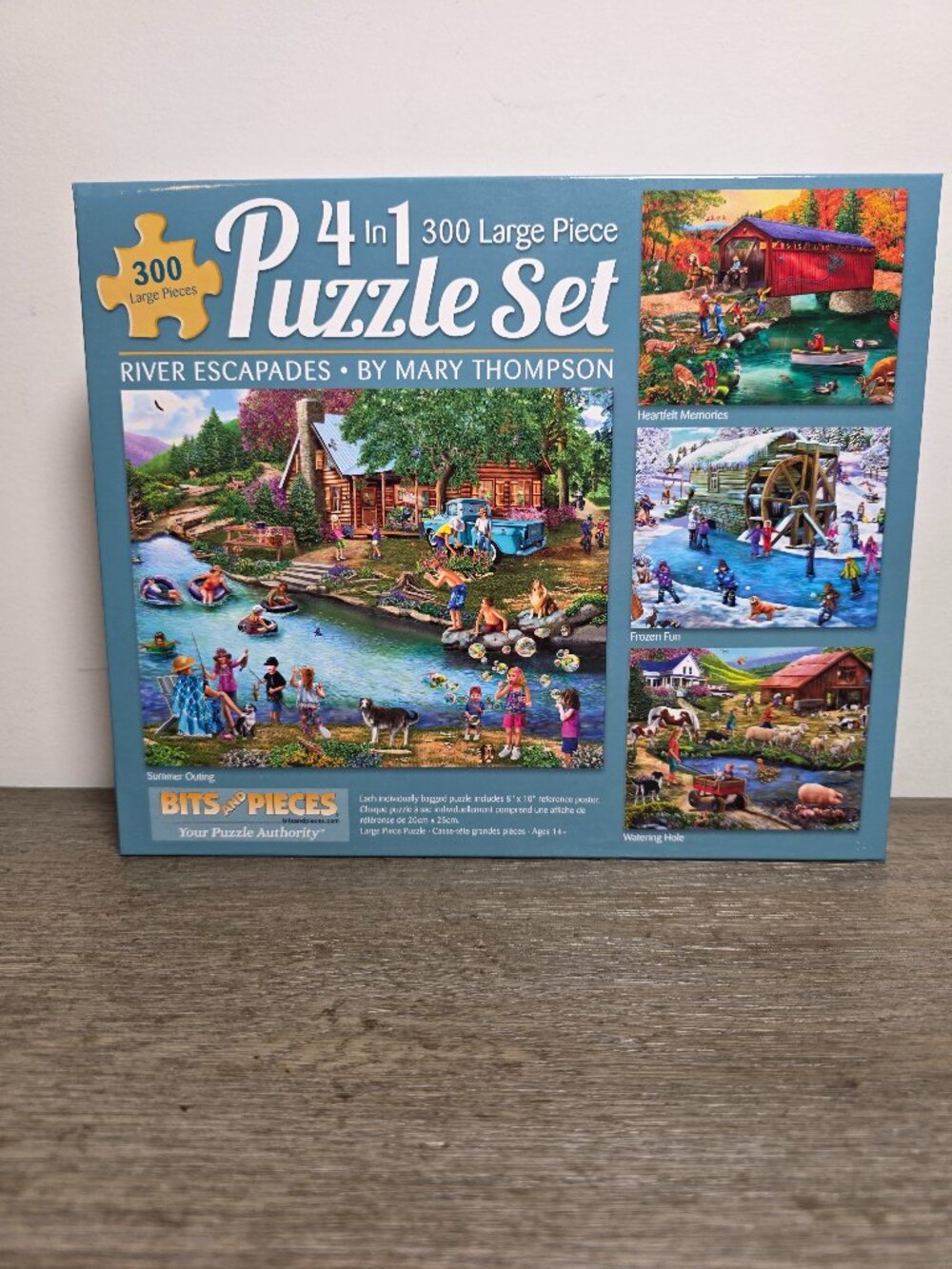 4 in 1 Puzzle Set Four 300 Piece Jigsaw Puzzles with Large Pieces Bits & Pieces